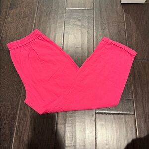 J. Crew Bright Pink Pull-On Joggers